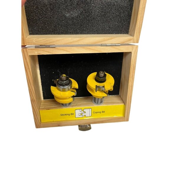 Woodworking Router Bits Set 2 Pieces Glue Joint Bit / Ogee Raised Panel Bit - Picture 3 of 5